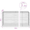 Gabion 5 mm langasta ja 10x10 cm verkosta 800x100x100 cm