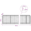 Gabion 5 mm langasta ja 10x10 cm verkosta 950x100x100 cm