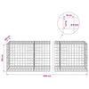 Gabion 5 mm langasta ja 10x10 cm verkosta 1200x100x100 cm