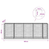 Gabion 5 mm langasta ja 10x10 cm verkosta 450x100x150 cm