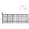 Gabion 5 mm langasta ja 10x10 cm verkosta 500x100x150 cm