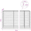 Gabion 5 mm langasta ja 10x10 cm verkosta 750x100x150 cm