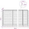 Gabion 5 mm langasta ja 10x10 cm verkosta 850x100x150 cm