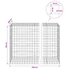 Gabion 5 mm langasta ja 10x10 cm verkosta 1100x100x150 cm