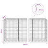 Gabion 5 mm langasta ja 10x10 cm verkosta 1200x100x150 cm