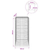 Gabion 5 mm langasta ja 10x10 cm verkosta 100x100x200 cm