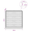 Gabion 5 mm langasta ja 10x10 cm verkosta 200x100x200 cm