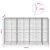 Gabion 5 mm langasta ja 10x10 cm verkosta 350x100x200 cm