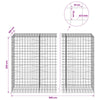 Gabion 5 mm langasta ja 10x10 cm verkosta 900x100x200 cm