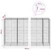 Gabion 5 mm langasta ja 10x10 cm verkosta 950x100x200 cm