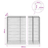 Gabion 5 mm langasta ja 10x10 cm verkosta 1050x100x200 cm