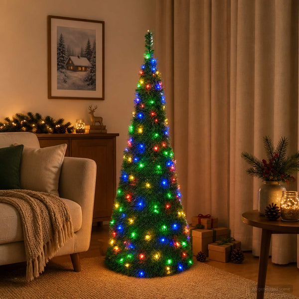Pop-up LED-joulukuusi 120 cm 50 LEDiä Polyvinyylikloridi Vihreä