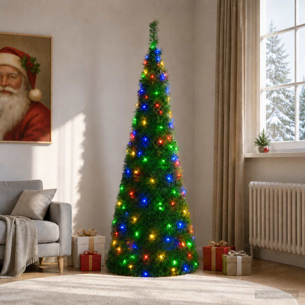Pop-up LED-joulukuusi 180 cm 150 LEDiä Polyvinyylikloridi