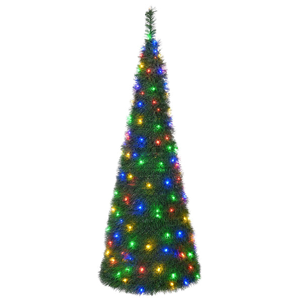Pop-up LED-joulukuusi 210 cm 200 LEDiä Polyvinyylikloridi