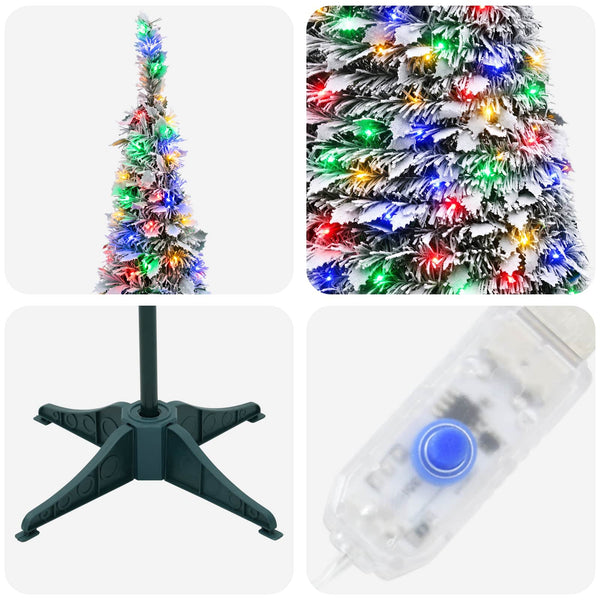 Pop-up LED-joulukuusi 120 cm 50 LEDiä Polyvinyylikloridi