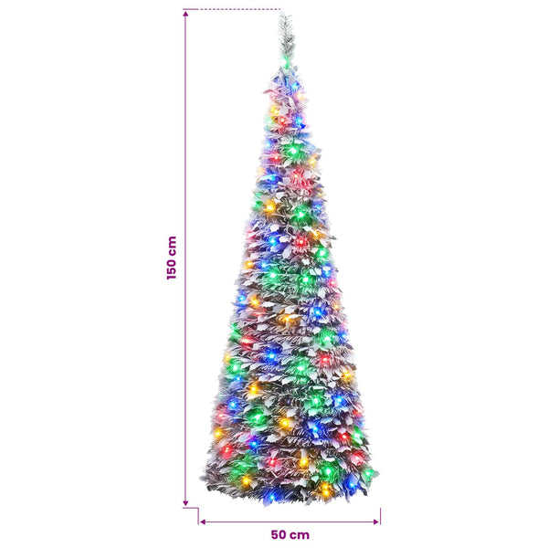 Pop-up LED-joulukuusi 150 cm 100 LEDiä Polyvinyylikloridi