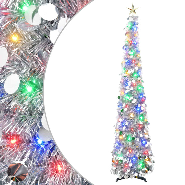 Pop-up led-joulukuusi koristetähdellä 180 cm 100 LEDiä PET