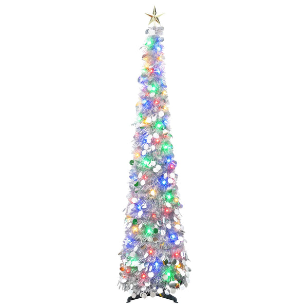 Pop-up led-joulukuusi koristetähdellä 180 cm 100 LEDiä PET