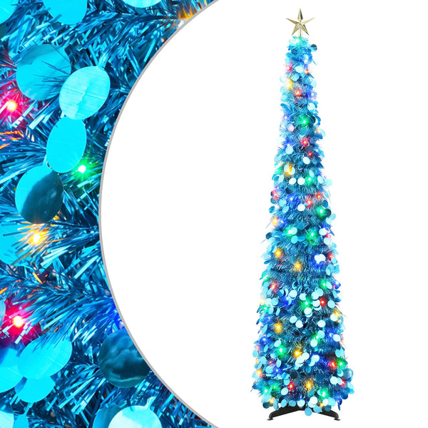 Pop-up led-joulukuusi koristetähdellä 120 cm 50 LEDiä PET