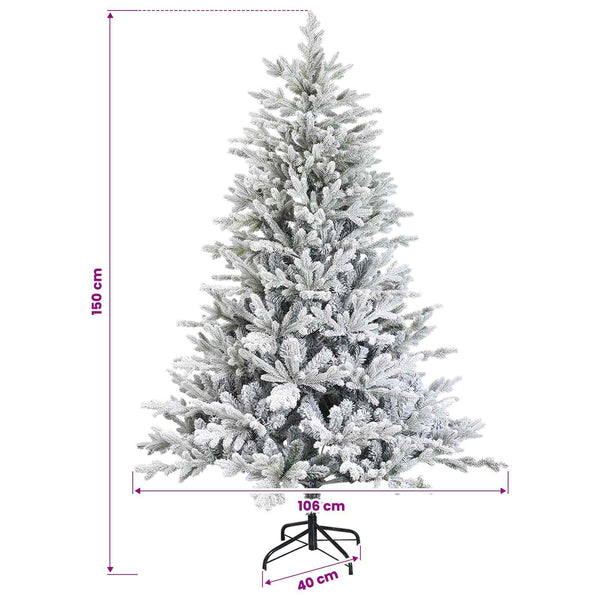 Salkomallinen tekoinen joulukuusi 150 cm 150 LEDiä