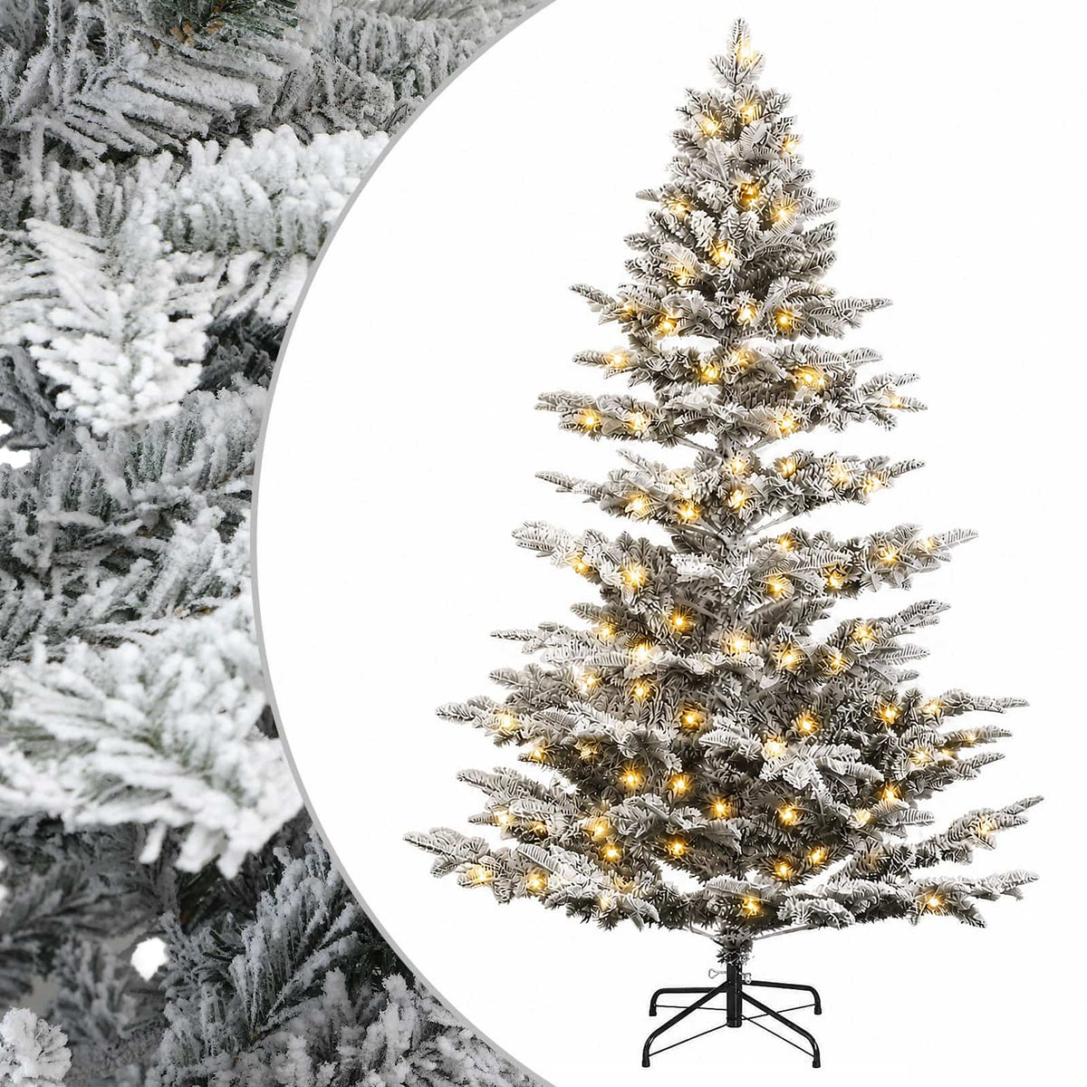 Salkomallinen tekoinen joulukuusi 120 cm 150 LEDiä