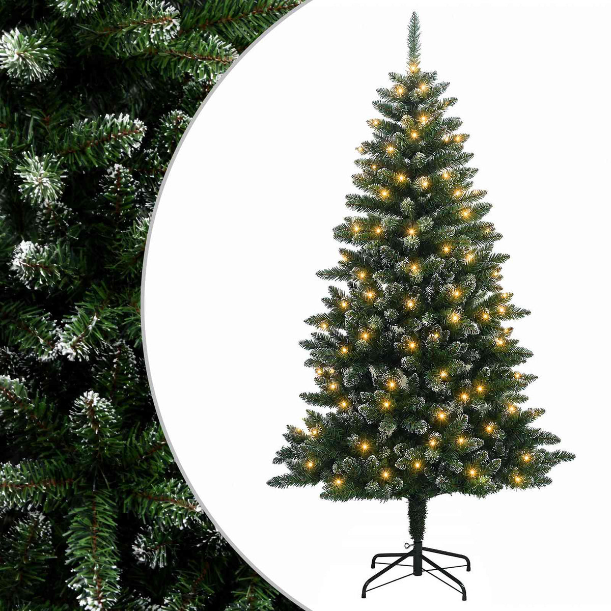 Salkomallinen tekoinen joulukuusi 120 cm 150 LEDiä