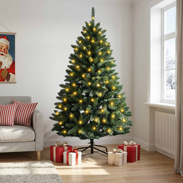 Salkomallinen tekoinen joulukuusi 120 cm 150 LEDiä