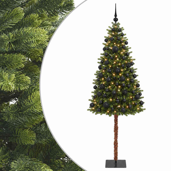 Muovinen joulukuusi koristeilla 150 cm 150 LEDiä