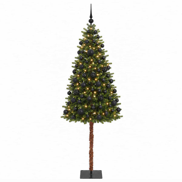 Muovinen joulukuusi koristeilla 150 cm 150 LEDiä