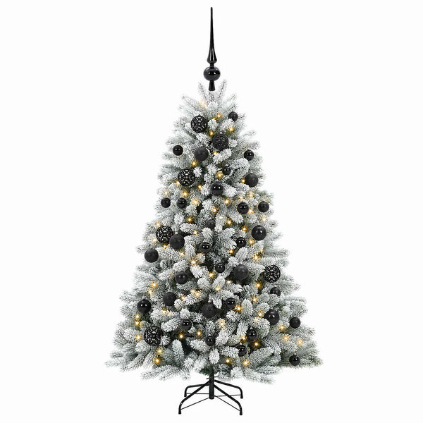 Muovinen joulukuusi koristeilla 150 cm 150 LEDiä