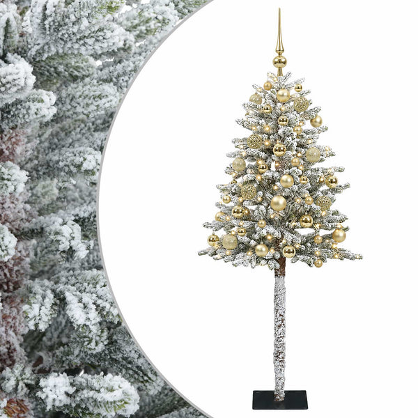 Muovinen joulukuusi koristeilla 150 cm 150 LEDiä