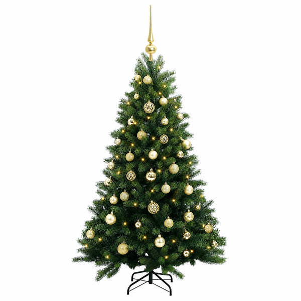 Muovinen joulukuusi koristeilla 120 cm 150 LEDiä