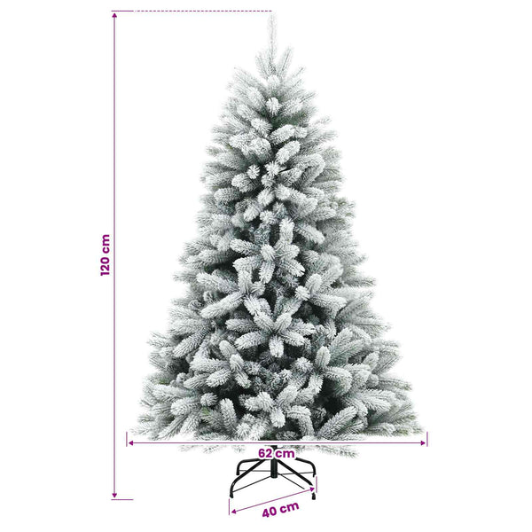 Muovinen joulukuusi koristeilla 120 cm 150 LEDiä