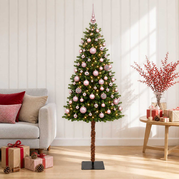 Muovinen joulukuusi koristeilla 120 cm 150 LEDiä