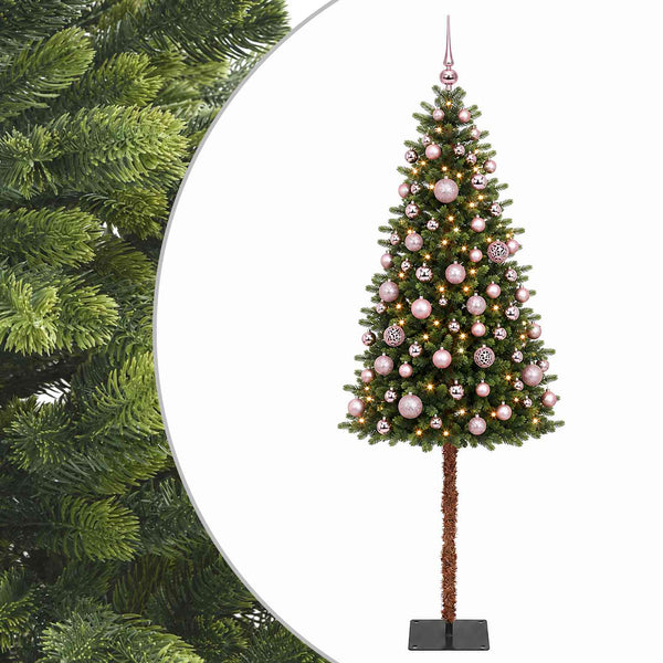 Muovinen joulukuusi koristeilla 120 cm 150 LEDiä