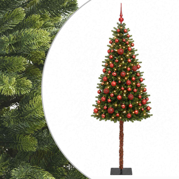 Muovinen joulukuusi koristeilla 120 cm 150 LEDiä