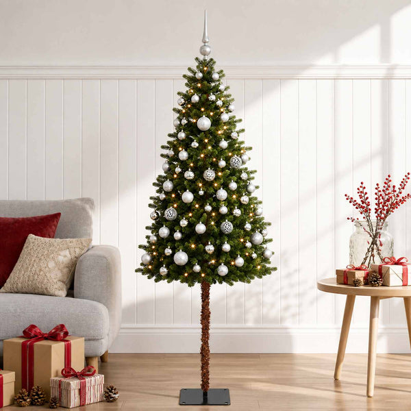 Muovinen joulukuusi koristeilla 120 cm 150 LEDiä