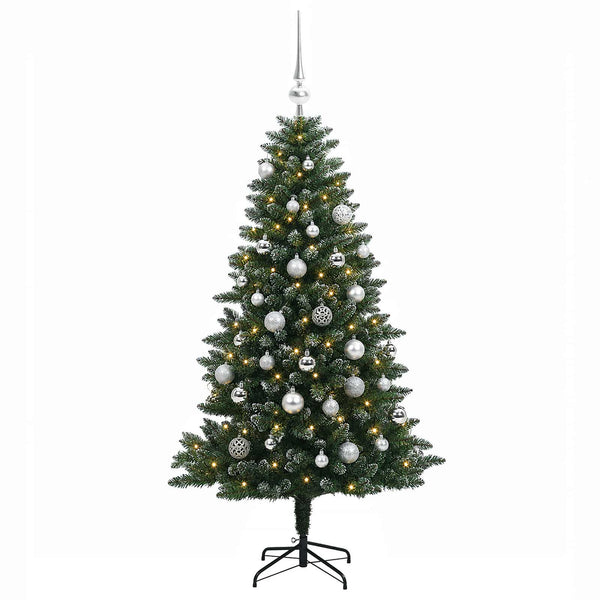 Muovinen joulukuusi koristeilla 120 cm 150 LEDiä