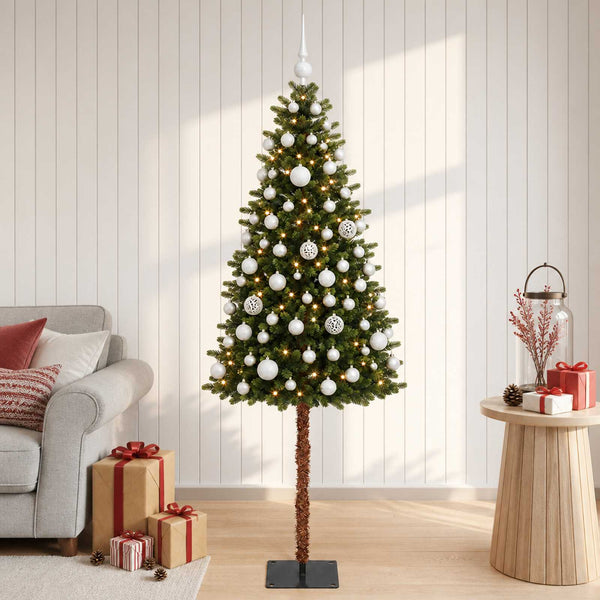 Muovinen joulukuusi koristeilla 120 cm 150 LEDiä