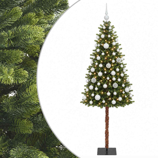 Muovinen joulukuusi koristeilla 120 cm 150 LEDiä