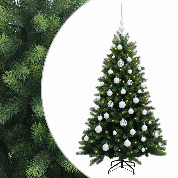 Muovinen joulukuusi koristeilla 120 cm 150 LEDiä