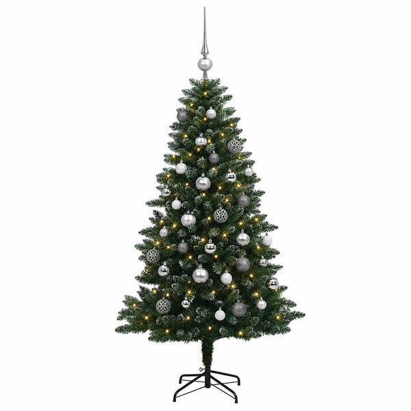 Muovinen joulukuusi koristeilla 120 cm 150 LEDiä