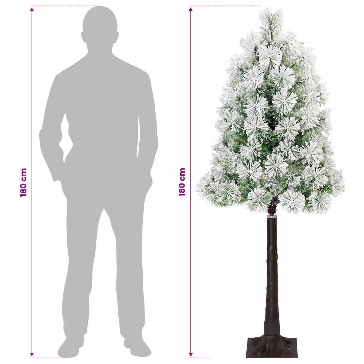 Salkomallinen tekoinen joulukuusi 180 cm 300 LEDiä