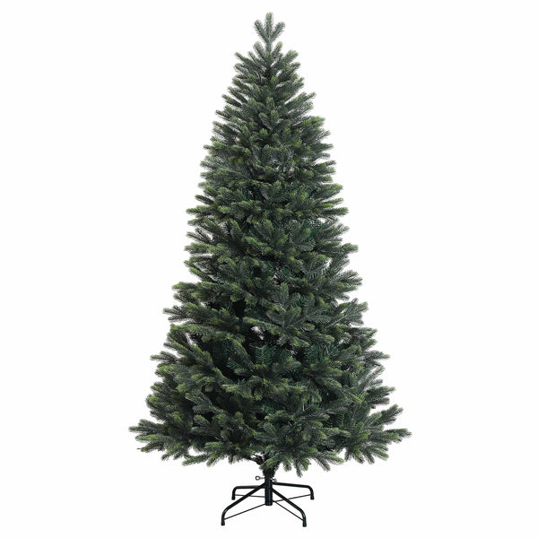 Muovinen joulukuusi koristeilla 210 cm 300 LEDiä