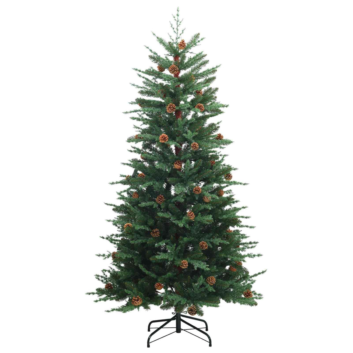 Muovinen joulukuusi koristeilla 210 cm 300 LEDiä