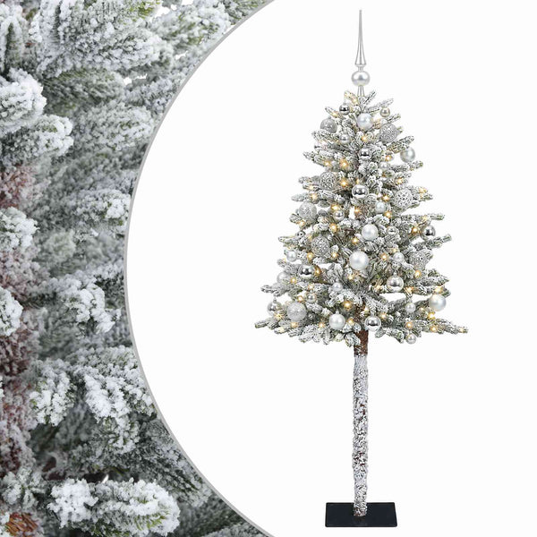 Muovinen joulukuusi koristeilla 180 cm 300 LEDiä