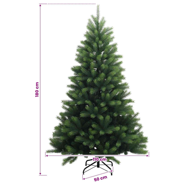Muovinen joulukuusi koristeilla 180 cm 300 LEDiä