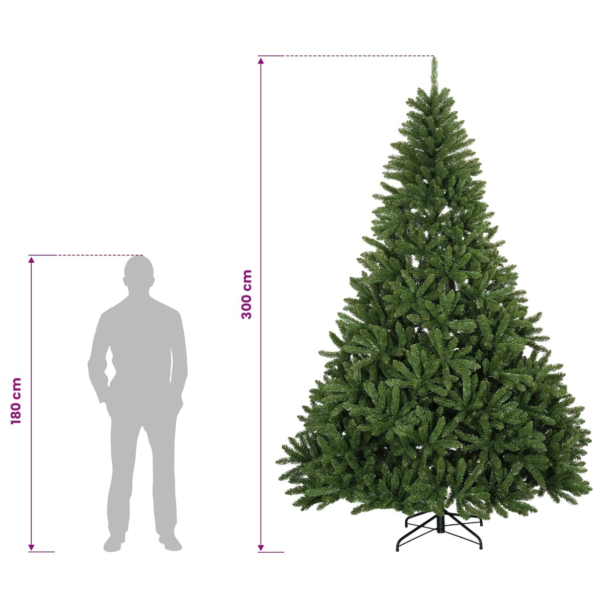 Salkomallinen tekoinen joulukuusi 300 cm 300 LEDiä