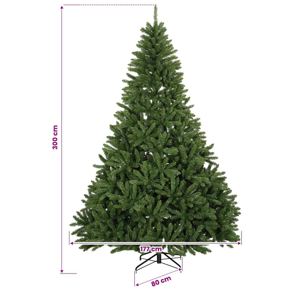 Salkomallinen tekoinen joulukuusi 300 cm 300 LEDiä