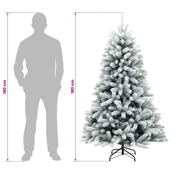 Salkomallinen tekoinen joulukuusi 180 cm PVC ja metalli